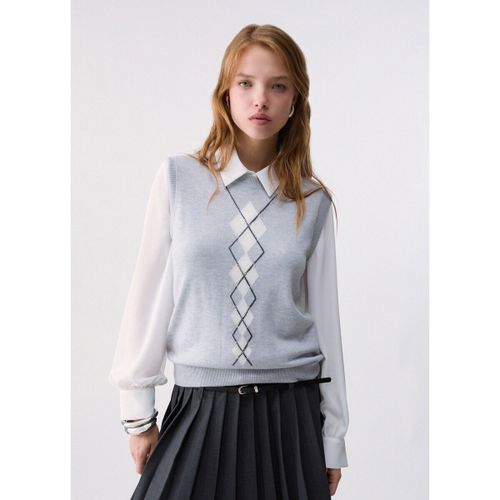 Gilet Gilet en laine avec Argyle - Liu Jo - Modalova