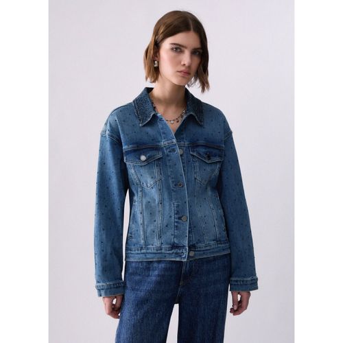 Veste Veste en denim avec micro strass - Liu Jo - Modalova