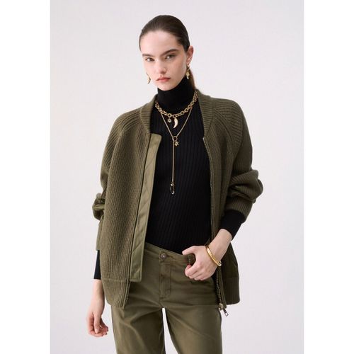 Blouson Bomber en maille avec empiècements en nylon - Liu Jo - Modalova