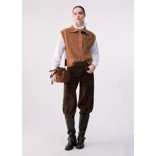 Pull Gilet en laine avec broderie bijou - Liu Jo - Modalova