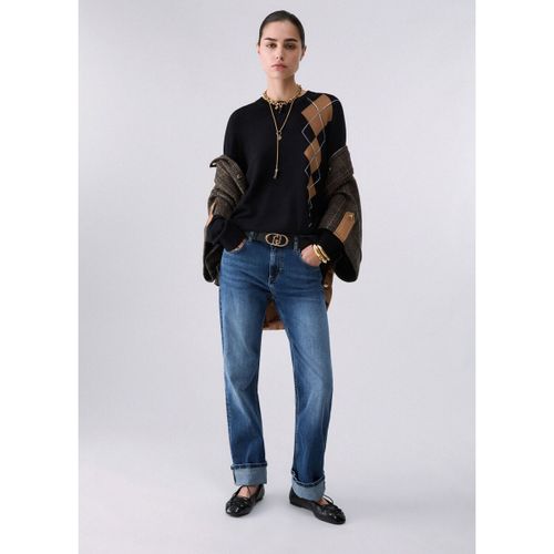 Jeans Liu Jo Jean droit avec revers - Liu Jo - Modalova