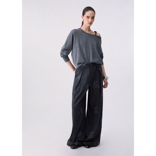Pull Maille en laine avec boucle - Liu Jo - Modalova