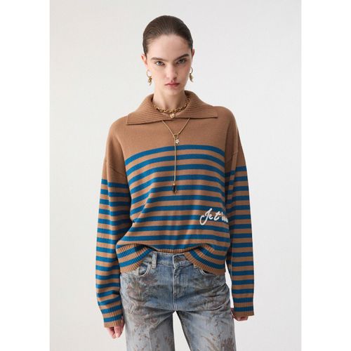 Pull Maille à rayures avec broderie - Liu Jo - Modalova
