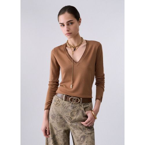 Pull Liu Jo Maille avec col V - Liu Jo - Modalova