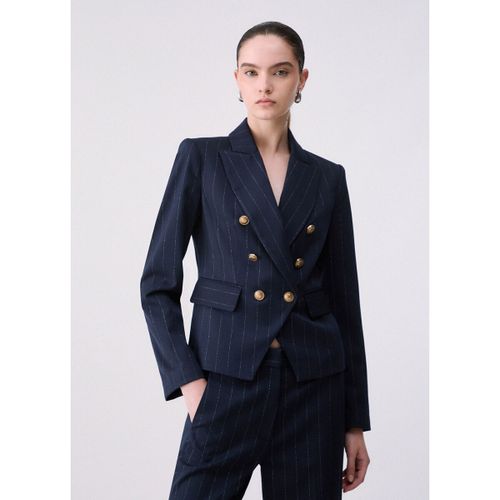 Veste Blazer croisé à fines rayures - Liu Jo - Modalova