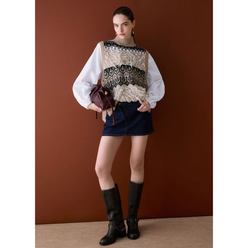 Pull Gilet jacquard avec broderies bijoux - Liu Jo - Modalova