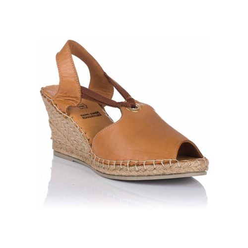 Espadrilles Sandale à talon compensé - Cuir - Top 3 Shoes - Modalova