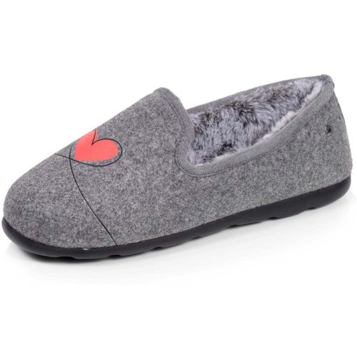 Chaussons Chaussons Charentaises Gris/Rouge - Isotoner - Modalova
