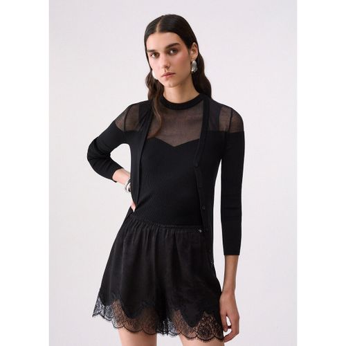 Gilet Cardigan avec empiècements see-through - Liu Jo - Modalova