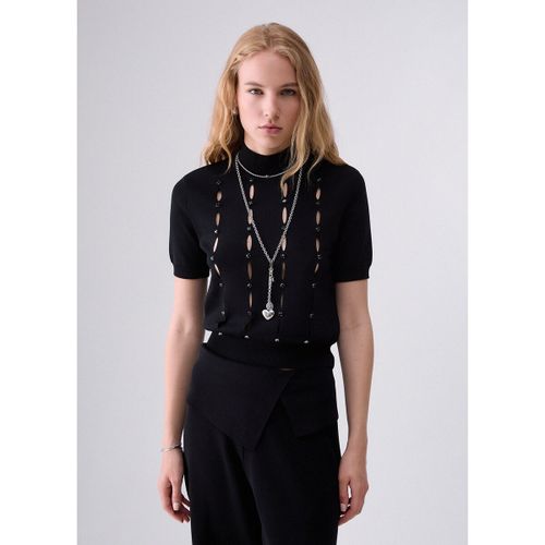 Pull Pull col montant avec découpes et perles - Liu Jo - Modalova