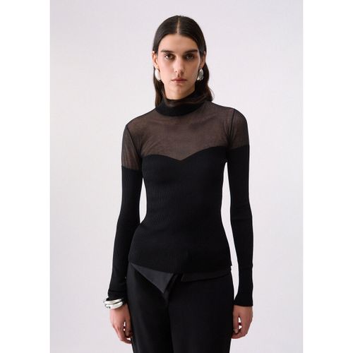 Blouses Pull col montant avec empiècements see-through - Liu Jo - Modalova