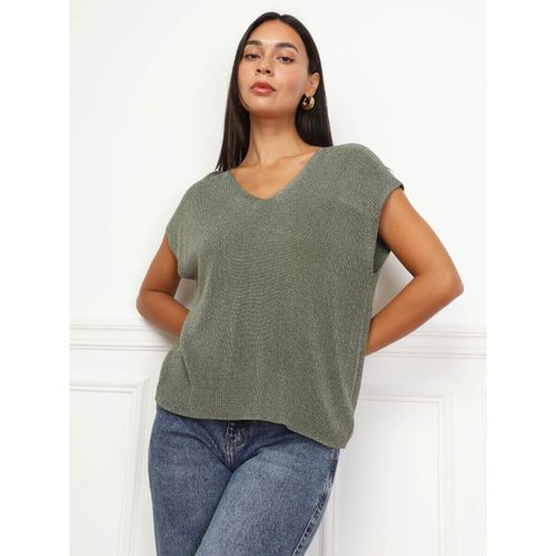 Sweat-shirt Pulls - Vert Olive - La Modeuse - Modalova