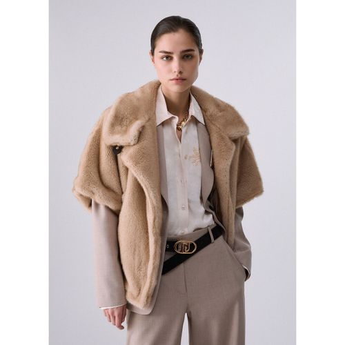 Manteau Cape en fausse fourrure - Liu Jo - Modalova