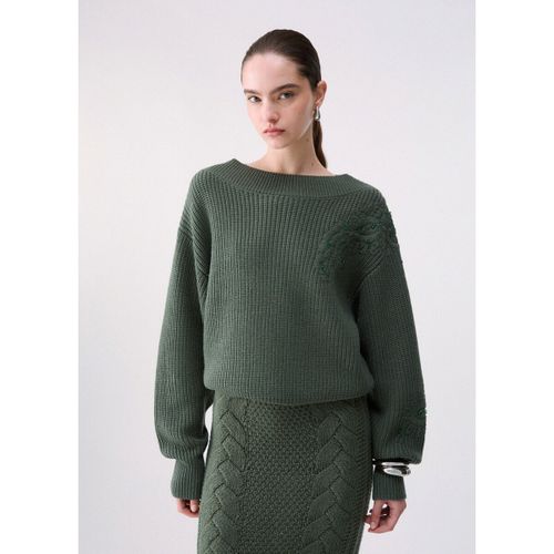 Pull Maille en laine avec broderie - Liu Jo - Modalova
