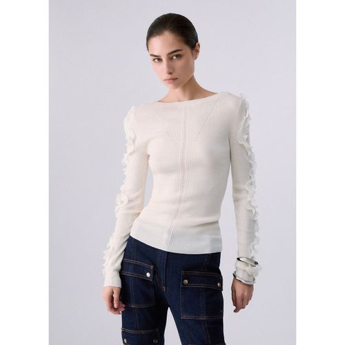 Pull Maille en laine avec volants - Liu Jo - Modalova
