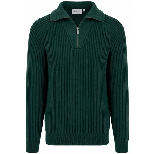 Sweat-shirt Pull Half Zip Sailor Wool Blend Vert Foncé - Suitable - Modalova