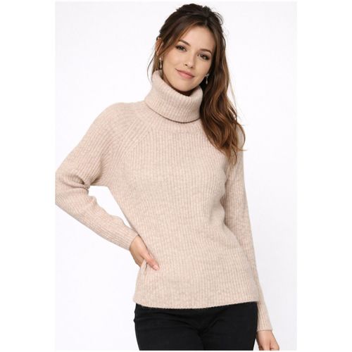 Pull Pull col Roulé F, Beige - Kebello - Modalova