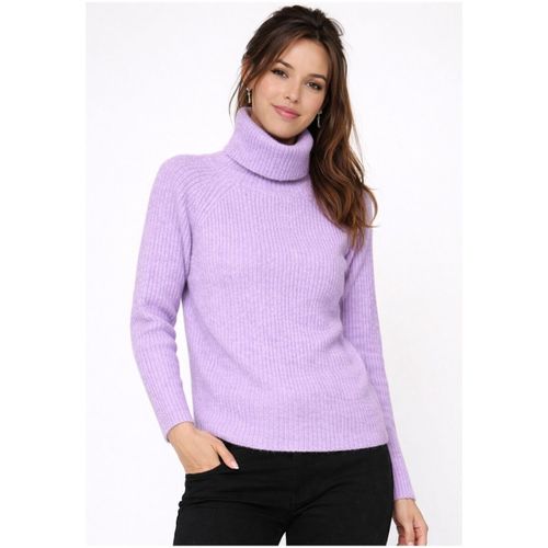 Pull Pull col Roulé F, Violet - Kebello - Modalova