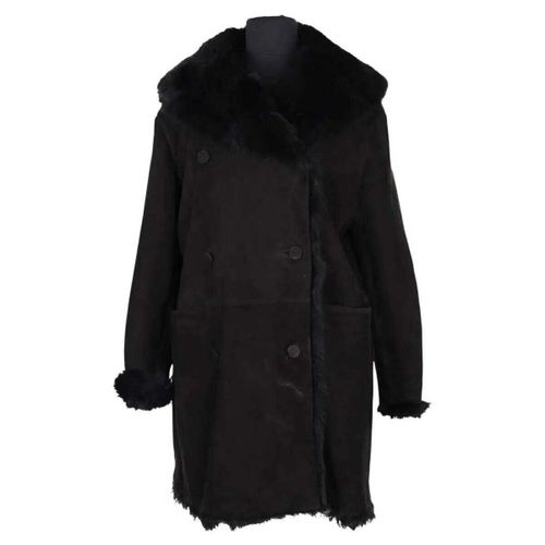Manteau Alaia Peau Lainée noire - Alaia - Modalova