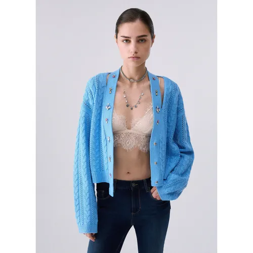 Gilet Cardigan avec broderies bijoux - Liu Jo - Modalova