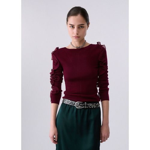 Pull Maille en laine avec volants - Liu Jo - Modalova