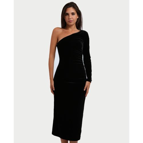 Robe Robe une épaule en velours AX - Armani Exchange - Modalova