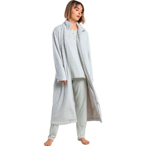 Polaire Veste longue d'intérieur Grey Dots - Admas - Modalova
