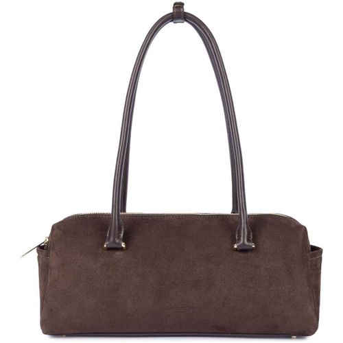 Sac à main Sac rectangle Zippé Suède Cube Marron - LANCASTER - Modalova
