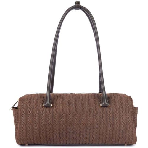Sac à main Sac rectangle Zippé Tressé Cube Marron - LANCASTER - Modalova