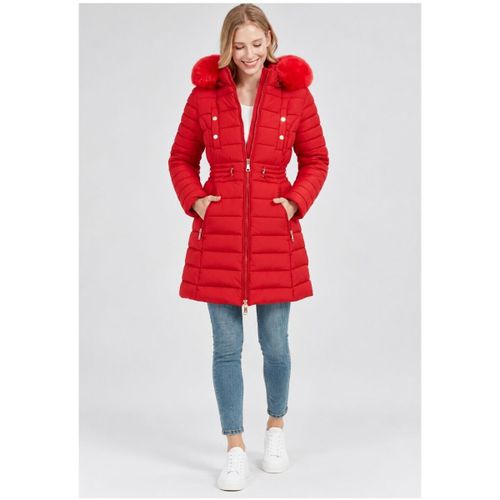Manteau Doudoune Mi Longue F, Rouge - Kebello - Modalova