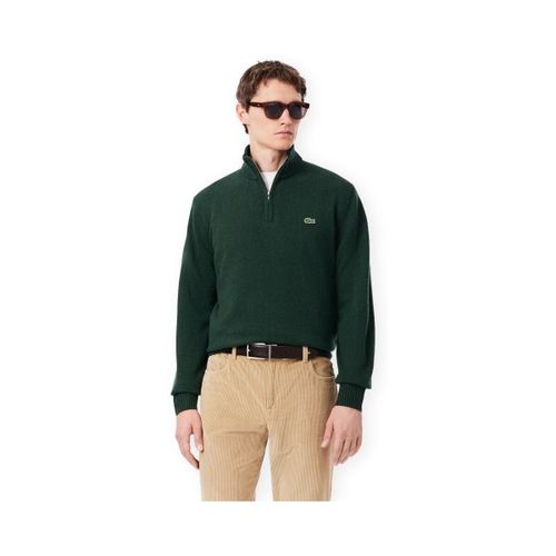 Pull Zipped High Neck Wool Sweater - Vert - Lacoste - Modalova