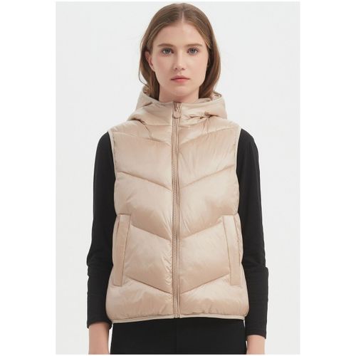 Manteau Doudoune sans manches F, Beige - Kebello - Modalova