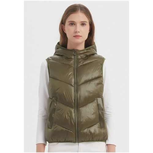 Manteau Doudoune sans manches F, Kaki - Kebello - Modalova
