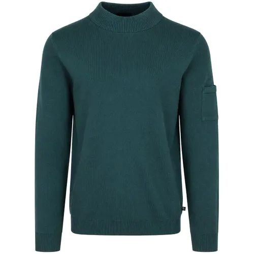 Sweat-shirt Pull Col Roulé Canes Vert Foncé - Suitable - Modalova