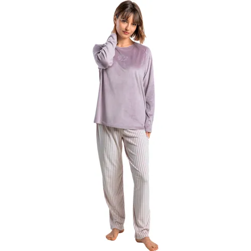 Pyjamas / Chemises de nuit Pyjama velours pantalon top manches longues Stripes - Admas - Modalova