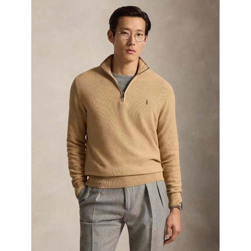 Sweat-shirt Pull camionneur marron en coton - Ralph Lauren - Modalova