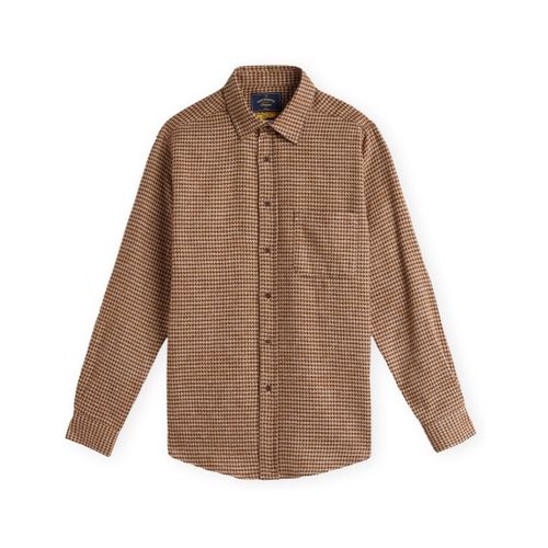 Chemise Abstract Pied Poule Shirt - Brown - Portuguese Flannel - Modalova