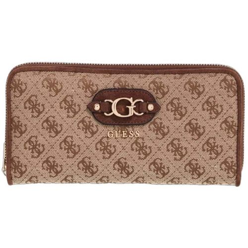 Portefeuille Compagnon Samantha Grand Latte Logo/Brown - Guess - Modalova