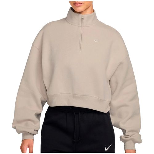 Sweat-shirt W NK STDO FLC MW OS CROP QZ - Nike - Modalova