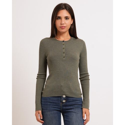 Pull Pull en laine avec boutons - BOSS - Modalova
