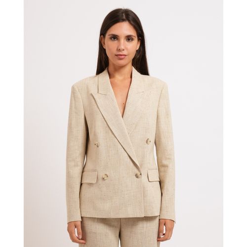 Veste Blazer coupe régulière avec traitement à fil - BOSS - Modalova