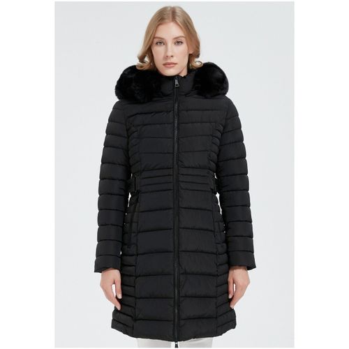 Manteau Doudoune Mi Longue F, Noir - Kebello - Modalova