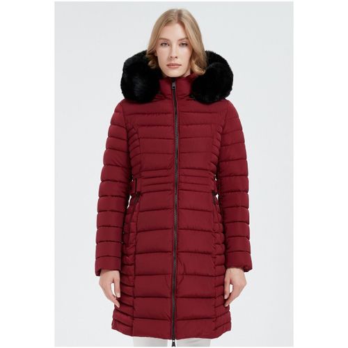 Manteau Doudoune Mi Longue F, Bordeaux - Kebello - Modalova