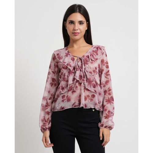 Chemise Blouse avec logo et lacet - Denny Rose - Modalova