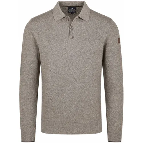 Sweat-shirt Pull Col Polo Uni Beige - State Of Art - Modalova