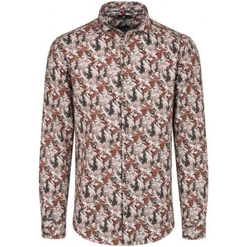 Chemise Chemise Twill Imprimé Feuillage Marron - State Of Art - Modalova