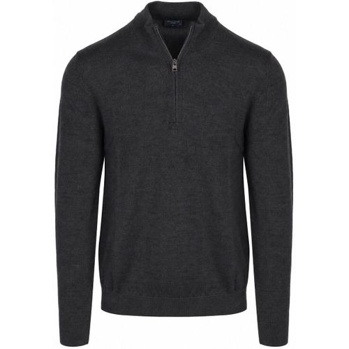 Sweat-shirt Pull Demi-Zip Laine Anthracite - Olymp - Modalova