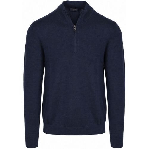 Sweat-shirt Pull Demi-Zip Laine Bleu Foncé - Olymp - Modalova