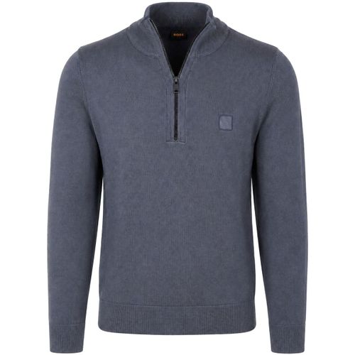 Sweat-shirt Pull Kanobix Demi-Zip Bleu Foncé - BOSS - Modalova