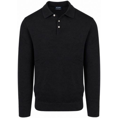 Sweat-shirt Polo Manches Longues Laine Noir - Olymp - Modalova